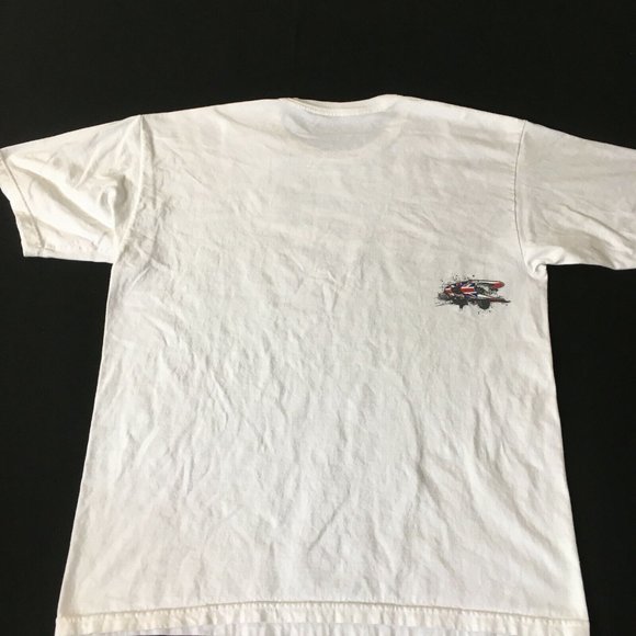 #87 O'Neill Co Short Sleeve White T-Shirt Men's L Crew-Neck Standard Fit Cotton - Picture 8 of 8